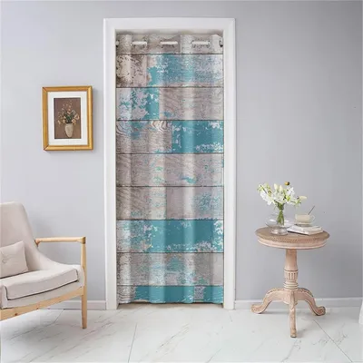 Immagine prodotto di Tenda per porta, oscurante, con occhielli, 168x229 cm, blu, in poliestere