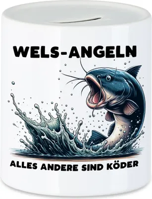 Produktbild von Wels-Angeln Alles andere sind Köder Spardose Angeln Fischerei Geschenk Hobby