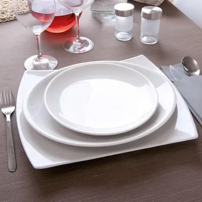 Zdjęcie produktu dla Prostokątny półmisek z białej porcelany - 30 cm - Tokio