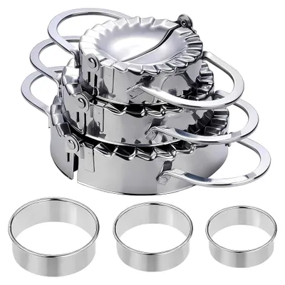 Produktbild von Ravioli Maker Ravioli Former Maultaschen Ravioli Ausstecher Teigtaschenformer Dumpling Maker, 3Knödelform, Rund Plätzchen Ausstecher, Ravioli Dumpling Maker Knödel (3PCS)