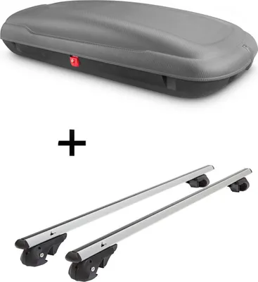 Produktbild von Dachbox VDP-BA400 + Dachträger VDP004 L kompatibel mit für VW Golf VI Variant (Kombi) AJ 2008-2012