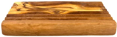 Produktbild von GREENDOOR Olivenholz Seifenschale geriffelt