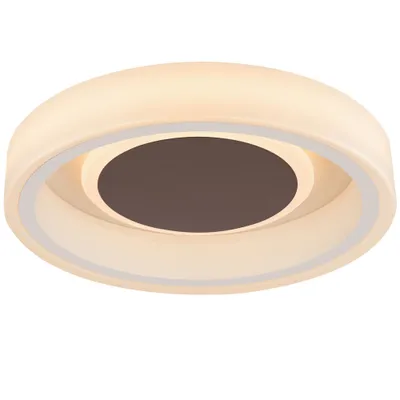 Produktbild von LED Deckenlampe, Metall, rund, braun, weiß, D 35 cm