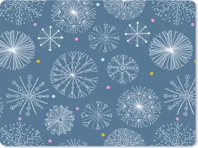 Produktbild von MuchoWow® Mauspad Mousepad Schneeflocke - Muster - Winter 23x19 cm - Mousepads - Maus Mat - Pad - Mausunterlage - Schreibtischunterlage - Mauspad
