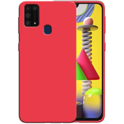Produktbild von Smartphonica Silikonhülle für Samsung Galaxy M31 Hülle mit weicher Innenseite - Rot