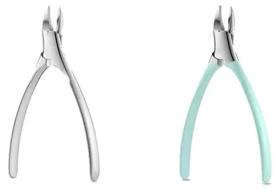 Immagine prodotto di Tagliaunghie, acciaio inossidabile, design ergonomico, colore argento e blu