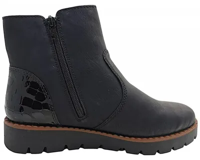 Imagen del producto de Botas de mujer Rieker, con cremallera, color negro, para uso casual