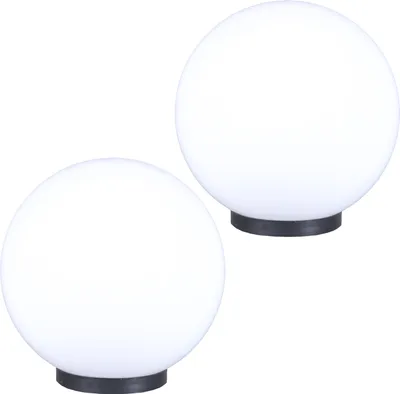 Produktbild von Kugelleuchte Kugellampe Außenleuchte 2er Set 20/20cm weiß E27 o. Anschlußkabel
