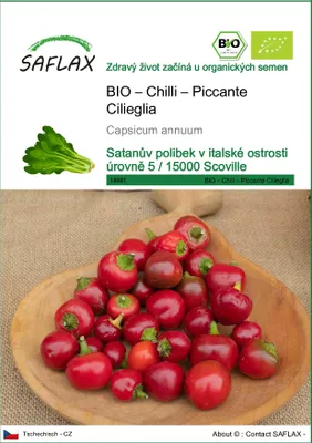 Obrázek produktu pro SAFLAX - BIO – Chilli – Piccante Cilieglia - Capsicum annuum - 10 Semena