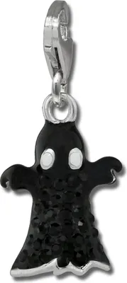 Image de SilberDream noir Charm fantôme zirconium 925 argent Pendentif à breloques GSC584S