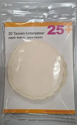 Produktbild von Tassendeckchen Tassen-Untersetzer 20 Stück - ein Päckchen