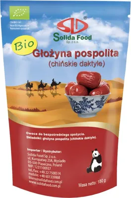 GŁOŻYNA POSPOLITA SUSZONA BIO 180 g - SOLIDA FOOD