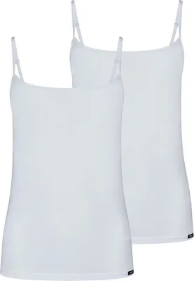 Produktbild von Skiny Damen Spaghettitop Baumwolle Essentials 2-Pack white - Größe 40