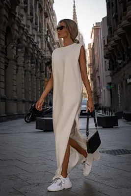 Immagine prodotto di Made of Emotion Maxi abito donna Vap M790 crema L