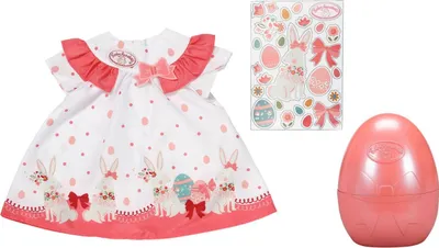 Produktbild von ZAPF Creation Baby AnnabellÂ ®  Osterkleid im Ei 43cm, PuppenzubehÃ ¶ r