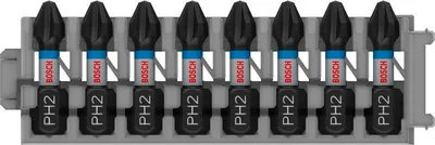 Produktbild von PRO Phillips Impact Bit, PH2, 25 mm, 8-tlg.