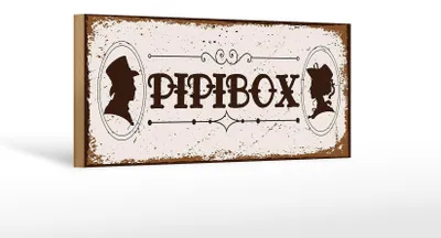 Produktbild von Holzschild Spruch 27x10cm Pipibox
