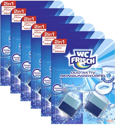Produktbild von WC FRISCH Duo-Aktiv 6er Pack Reinigungswürfel Wasserkästen 6x2 Stück WC Reiniger