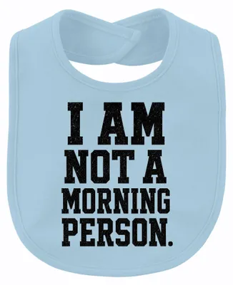 Immagine prodotto di "Non sono una persona mattiniera" - Divertente frase vintage, unisex, per neonati, azzurro chiaro, taglia unica
