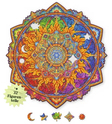 Produktbild von Mandala Aufgehende Sonne aus Holz