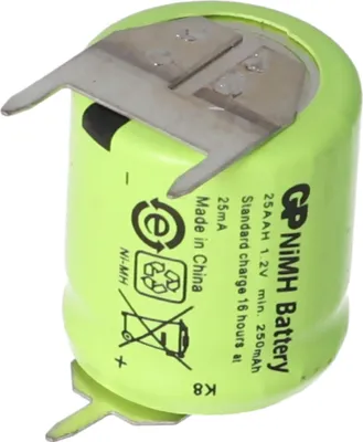 Produktbild von Akku passend für Sanyo N-110AA Akku NiMH 1/3 AA Mignon mit 3-er Print + / --