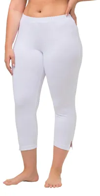 Obrázok produktu pre Ulla Popken dámske capri nohavice, biela farba, veľkosť 62+