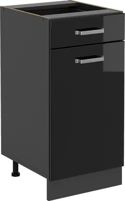 Produktbild von Küchenunterschrank Vicco R-Line Schwarz Hochglanz 40 cm ohne Arbeitsplatte, Model 41056