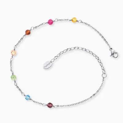 Produktbild von Engelsrufer ERFS-RAINBOW Fußkettchen Glasperlen Multicolor