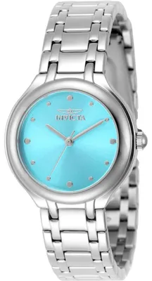 Productafbeelding van Invicta Wildflower 50608 - Dameshorloge - Quartz uurwerk - Roestvrij staal met blauwe wijzerplaat - 32 mm