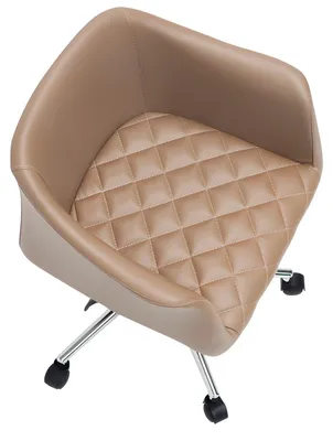 Productafbeelding van Designer Beiger Bürostuhl Exklusive Armlehnen Bürostühle Drehsessel