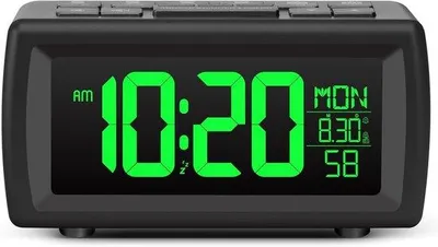 Immagine prodotto di Sveglie digitali a LED con cavo - Comodino - Camera da letto - Orologio da tavolo - Sveglia - Orologio a LED - Sveglia con cavo di alimentazione