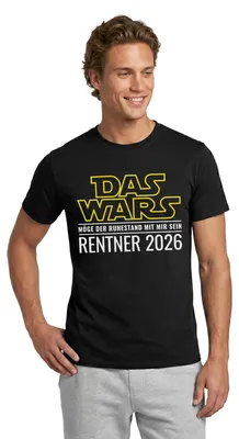 Produktbild von Spreadshirt Das Wars | Rentner 2026 Männer T-Shirt, XL, Schwarz