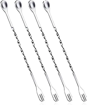 4 Stück Cocktaillöffel Set aus, Hauptbild