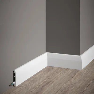 Produktbild von PROVISTON | Sockelleiste Polystyrol | 14 x 69 x 2000 mm | Weiß | Kunststoff