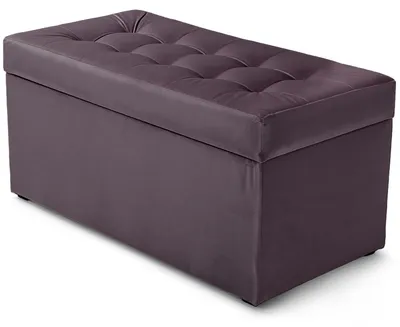 Produktbild von MG Design Polsterhocker Violett 45x90 cm - Stauraum 100L, bis 300 kg, sofort einsatzbereit, pflegeleicht, für Wohnzimmer & Flur