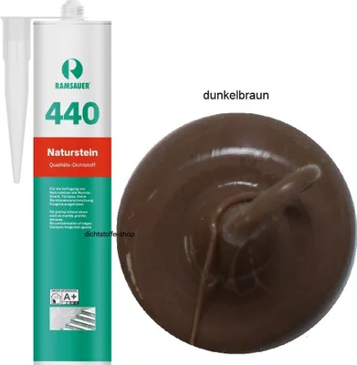 Zdjęcie produktu dla Ramsauer 440 Silikon uszczelniający do kamienia naturalnego 1K, kartusz 310 ml, ciemnobrązowy