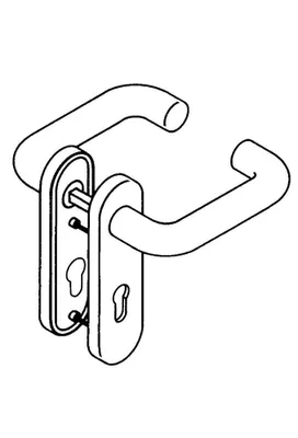 Productafbeelding van Hewi korte schild-drukkergarnituur 111R / 230.20RNR E78 FBM, vierkant 8mm, TS38,1-43mm, zuiverwit - 111R02.110 99