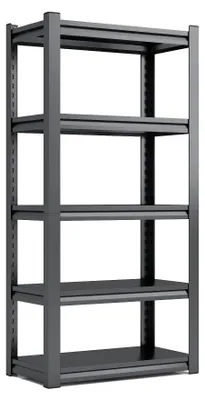 Produktbild von Metalllagerregal, verstellbare Regale, robuste Konstruktion, Schwarz, Schwarz