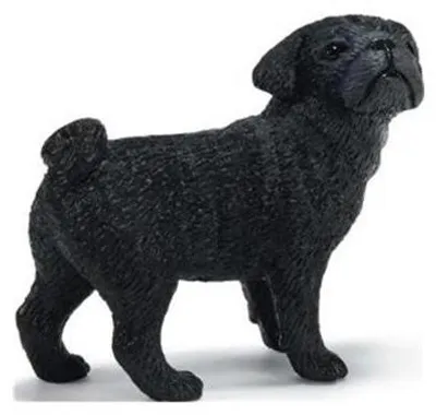 Produktbild von Schleich Spielfigur Mops Hündin Schwarz 46 mm Breite, 15 mm Tiefe, 36 mm Höhe