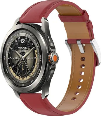 Image de Pour Xiaomi Watch S4 Sport Bracelet en cuir véritable avec boucle rapide en acier inoxydable Rouge