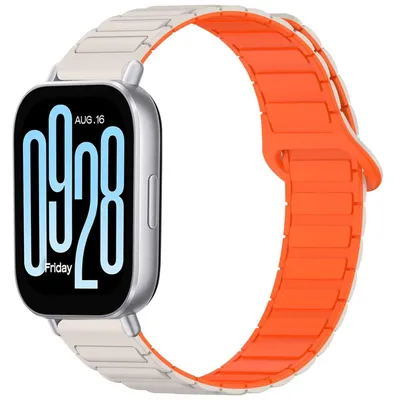 Produktbild von Für Xiaomi Redmi Watch 5 Active Two Color Silikon Magnetisches Ersatz Arm Band Beige
