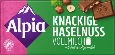Produktbild von Alpia Knackige Haselnuss Vollmilch 100g