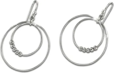Produktbild von SilberDream Ohrringe Doppelringe Damen 925 Silber Schmuck Ohrhänger SDO6700J