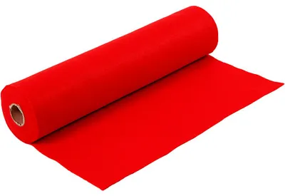 Produktbild von Bastelfilz, B 45 cm, Dicke 1,5-2 mm, 180-200 g, Rot, 5 m/ 1 Rolle [HOB-45012]