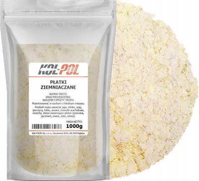 Zdjęcie produktu dla PŁATKI ZIEMNIACZANE 1kg Puree ziemniak naturalne wysoka jakość Kol-Pol