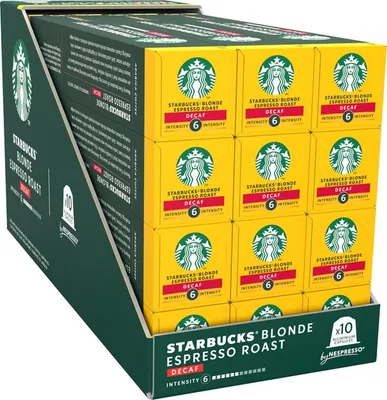 Produktbild von Starbucks Blonde Espresso Roast Entkoffeiniert für NESPRESSO (12 x 10 Kapseln)
