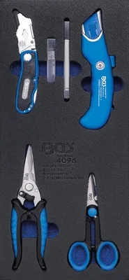 Messer- und Scherenset, 6-teilig, 408 x 189 x 32 mm