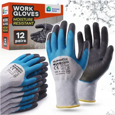 Obrázek produktu pro Pracovní Rukavice Odolné Proti Vodě S Ochrannou Bariérou, 12 Párů, Velikost 10/Xl