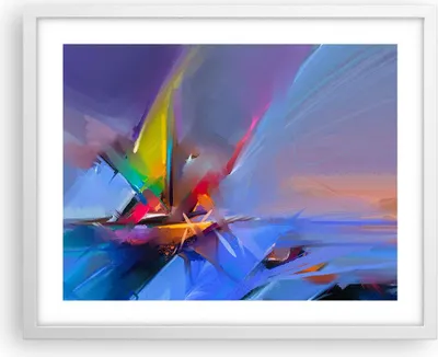 Produktbild von Gerahmtes Poster - Weißer Rahmen - Abstraktion modern - 50x40 cm - Wand Bild - Wanddeko - Wandbilder - Kunstposter - Wandposter - Bilderrahmen - Bilder - Kunstdruck - Wandbild - P2WAA50x40-4030
