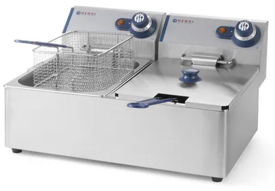 Immagine prodotto di Friggitrice – Doppia friggitrice – Capacità: 2 x 6 litri – Potenza: 2 x 3300W – Acciaio inossidabile con zona di raffreddamento